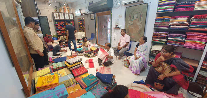 Biren Basak saree shop showroom