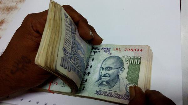 money rupees salary counting