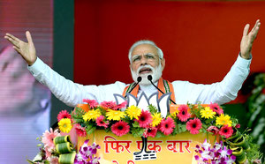 narendra modi open hands speech