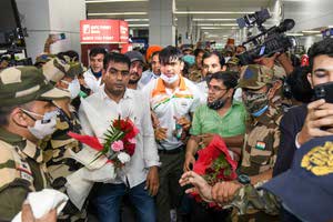 Golden boy Neeraj chopra on delhi airport