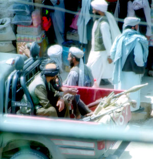 afganistan taliban jeep RPGs street patrol