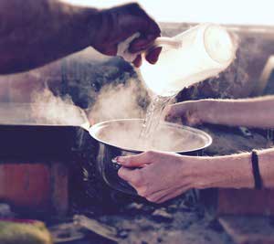hot water pour kitchen oven gas stove