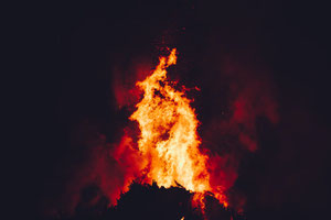 fire bomb blast explosion night