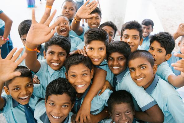 school kids students uniform class room